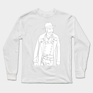 Lee Scoresby Line Art | His Dark Materials Long Sleeve T-Shirt